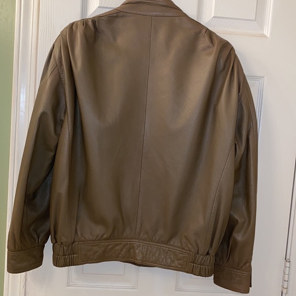 VINTAGE ECHTES LEDER Genuine Leather Motorcycle Bike Jacket. Zip front with snap - Picture 2 of 16